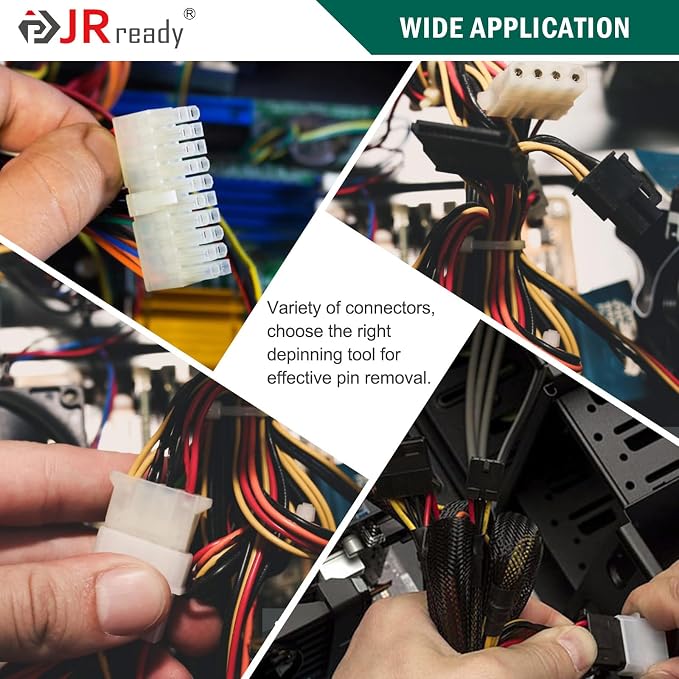 JRready ST5344 Pin Removal Tools Mini-Fit Jr Extraction Tool Micro-Fit .062 .093 Molex Pin Extractor Tool Metri-Pack AMP Mate-N-Lok Amphenol RT360 Series Connectors Terminal Release Tool Kit 11PCS