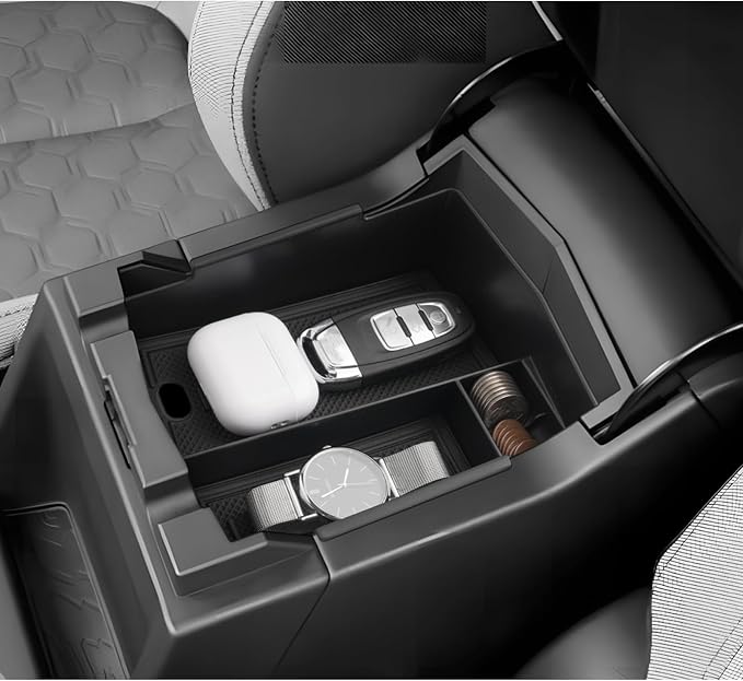 LUWU Center Console Organizer for 2025 2026 Subaru Forester Accessories (Base/Sport/Limited) Armrest Console Storage Box Insert Tray ABS Material Coin Container(Not for 26+ Touring/Wilderness/Premium)