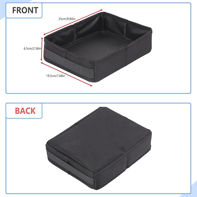 Aunginsy 1PCS Front Row Under Seat Storage Bag Compatible with Toyota Tundra 2022-2025 2026, Car Driver or Passenger Underseat Hidden Organizer Tray Storage Bag Tool Box with Handle Accessories