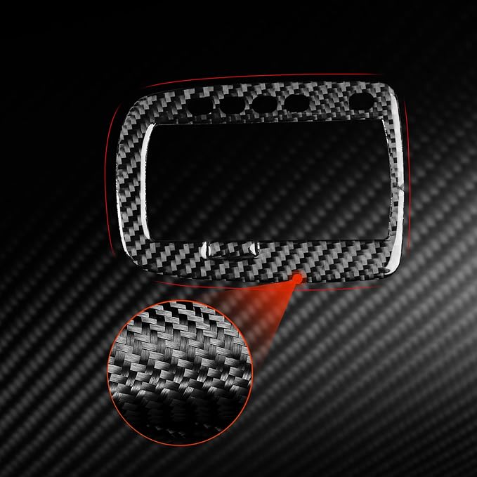 Black Soft Carbon Fiber car Interior Gear Frame 2/Piece Decorative Sticker Suitable for Acura TSX 09-14 Carbon Fiber car Interior