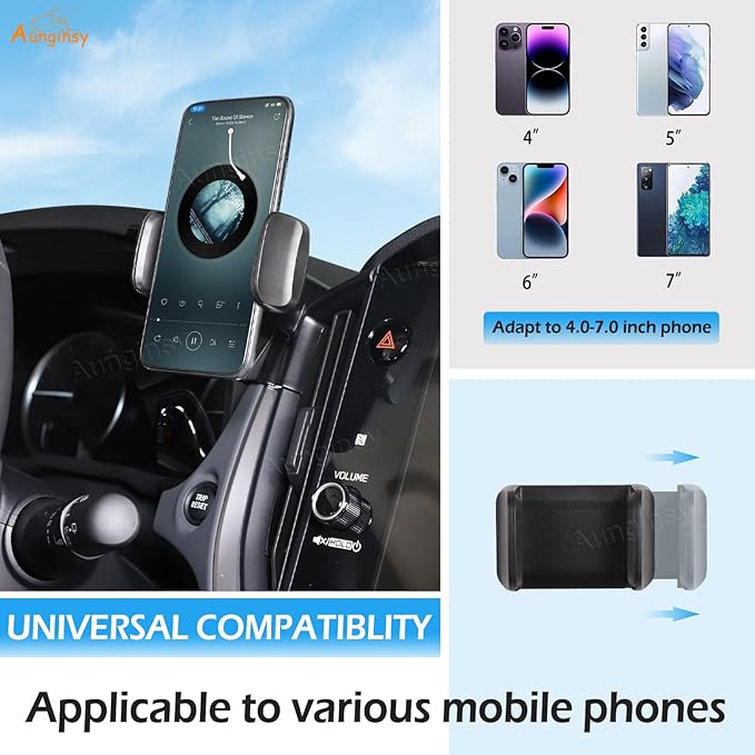 Car Phone Mount Compatible with Subaru Crosstrek 2024+ & WRX 2022+ Center Console Air Outlet Vent Panel Cell Phone Holder Dashboard Hands-Free Universal Mobile Phones Navigation Bracket Accessories