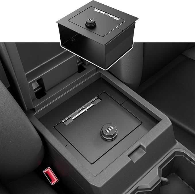 xipoqix Center Console Safe Vault Compatible with 2025 2026 Toyota 4Runner Armrest Safe Lock Box Not for Hybrid Replacement for 2025 2026 Toyota 4Runner Accessories