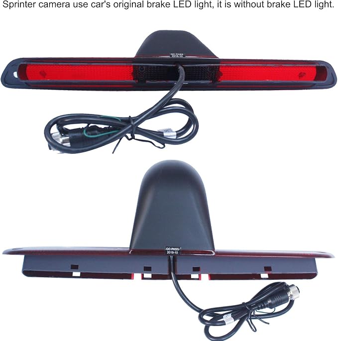 Sprinter Brake Light Backup Camera System Compatible for Transporter Sprinter W906 2007-2018/Crafter Truck Vans 2007-2016 (with 7 inch Monitor)