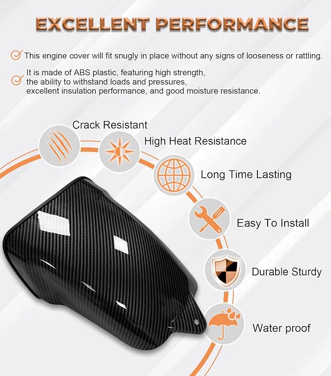 Passenger Seat Cover Rear Seat Cowl Compatible with Harley Touring Road Glide,CVO Road Glide,CVO Road Glide ST,Street Glide,CVO Street Glide,Street Glide Ultra 2023-2025 (Carbon Fiber)