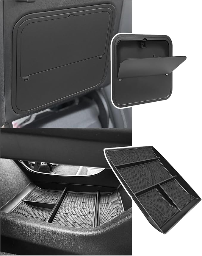 Muslogy Center Console Organizers Compatible with 2024 2025 2026 GMC Acadia & Chevy Traverse Accessories Interior Storage Insert Tray Secret Compartment(Lower Center Console Organizer+Hidden Box)
