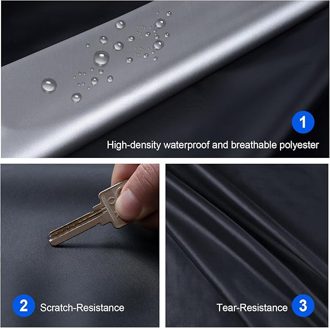 GUNHYI SUV Car Cover for Automobiles All Weather Waterproof, Universal Fit Acura MDX, Ford Explorer, Subaru Ascent, Kia Telluride, Hyundai Palisade, Porsche Cayenne, Audi Q7/Q8 etc.