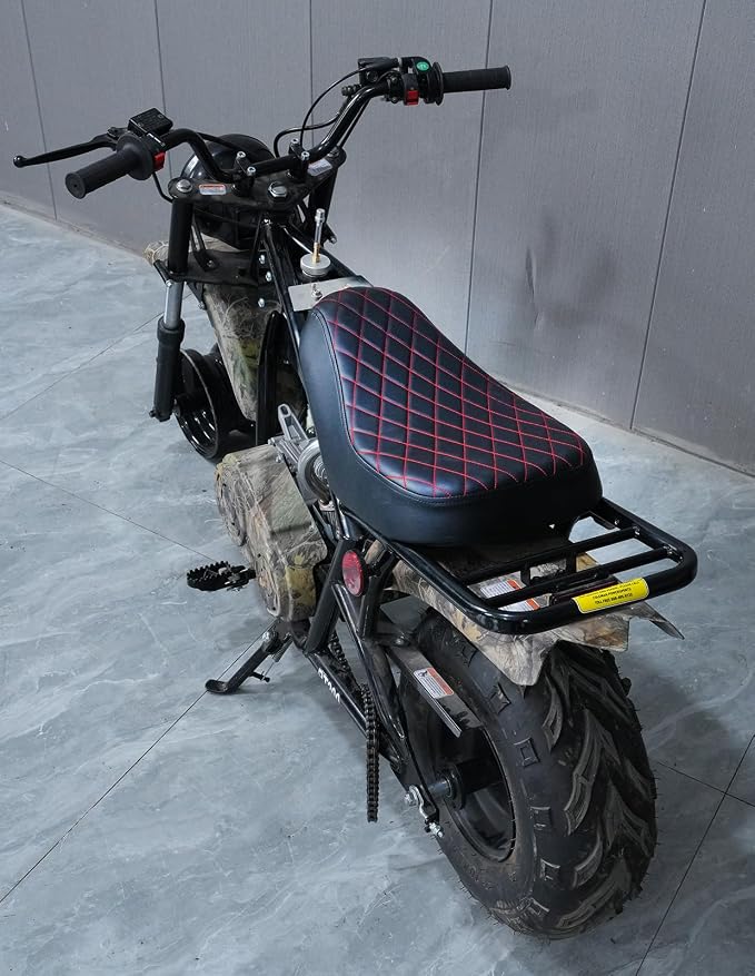 JMCHstore Red Diamond Stitch Retro Mini bike Seat for Coleman B200R B200C B200V RB200 Realtree RT200 MEGA moto B212 MAX Cushion Replacement parts