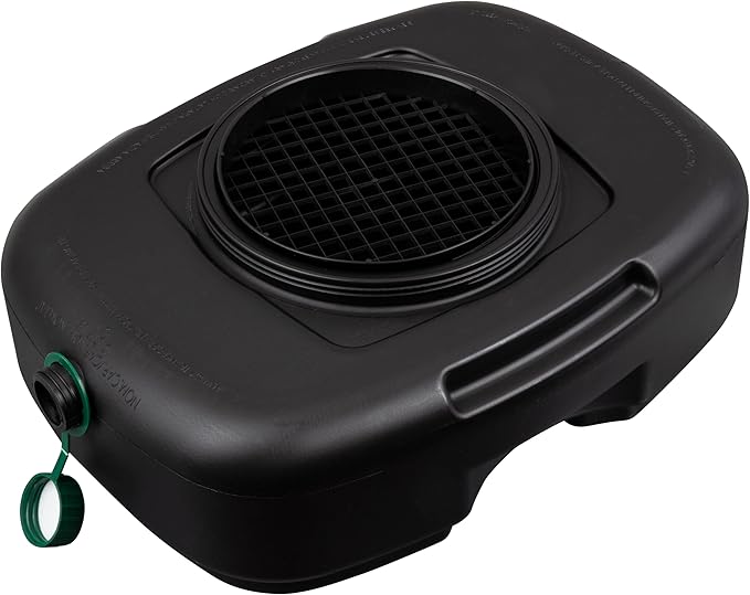 Scepter AM06984 12 Quart Oil Drain Pan with Lid, Filter Drain Screen, and Pour Spout for Automotive Fluids Including Engine Oil, Anti-Freeze, Transmission Fluid and More, 13" x 17-1/4" x 6"