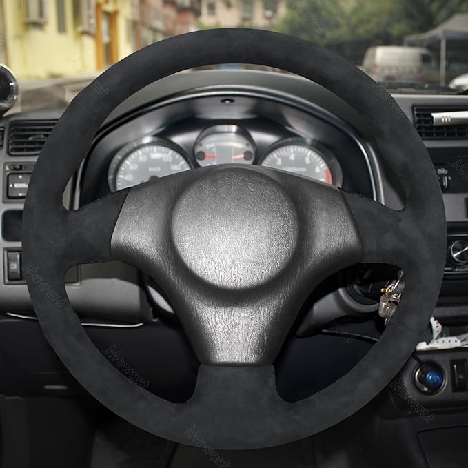 MEWANT Hand Stitch Steering Wheel Cover for Toyota RAV4 1998-2003 / Celica 1999-2006 / Corolla 2003-2008 / Matrix 2002-2008 / MR2 1999-2007 / Supra/Caldina, Custom Fit DIY Wrap Interior Accessories