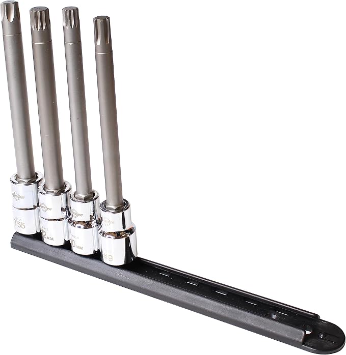 Mayhew Tools 16050 Long Custom Head Bolt Insert Socket Bit Set, Chrome, 4-Piece