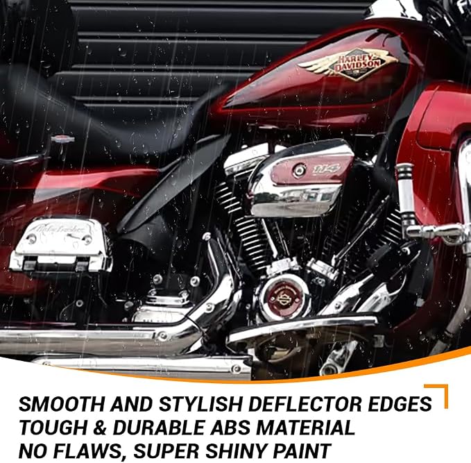 Color - Matched Mid Frame Air Deflectors Heat Shield, Perfectly Fit for Harley Touring Models 2009-2026 Electric Blue