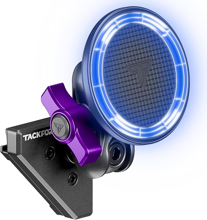 Tackform Link Vent Mount Magnetic Phone Holder - Compatible with MagSafe, 2021-2025 Ford F150 & Raptor, 2023-2025 Ford Super Duty | Billet Aluminum | Zero Slip | 2" Arm | Purple
