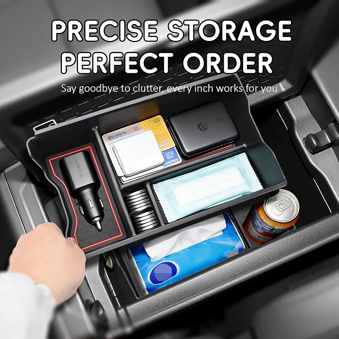 Auovo 6PCS for Toyota RAV4 2026 Accessories Center Console Organizer&Cup Holder&Wireless Charging Mat &Lower Protective Pad