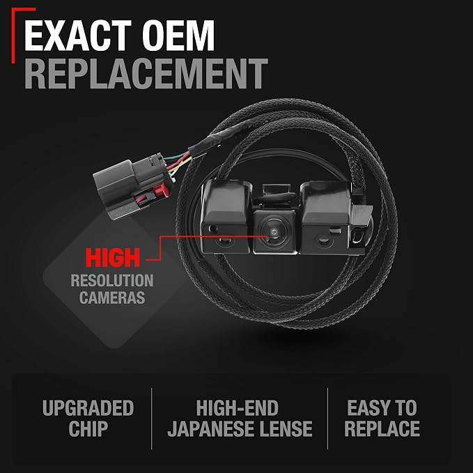Rear View Backup Camera - Compatible with 2016-2019 Chevrolet Silverado; GMC Sierra 1500 2500 3500 - Reverse Park Assist Camera Replacement - Without EZ-Lift - OEM 84079952, 23244435, 592-056