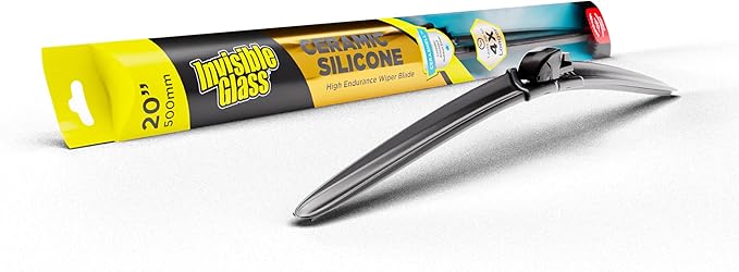Invisible Glass CSB20 Ceramic Silicone 20" Premium All-Season Windshield Wiper Blade – Automotive Replacement Beam Blade with HydroGuard Water Repellent Coating for Quiet, Streak-Free Performance