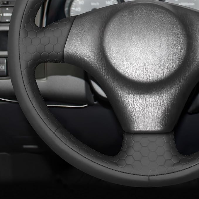 MEWANT Hand Stitch Steering Wheel Cover for Toyota RAV4 1998-2003 / Celica 1999-2006 / Corolla 2003-2008 / Matrix 2002-2008 / MR2 1999-2007 / Supra/Caldina, Custom Fit DIY Wrap Interior Accessories