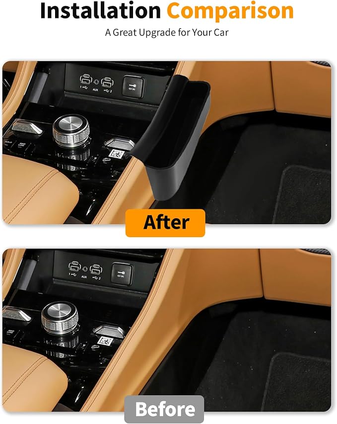 Hoolcar Center Console Gear Shift Storage Box Tray Organizer Accessories Fit for 2021 2022 2023 2024 2025 2026 Jeep Grand Cherokee Interior Accessories, Black
