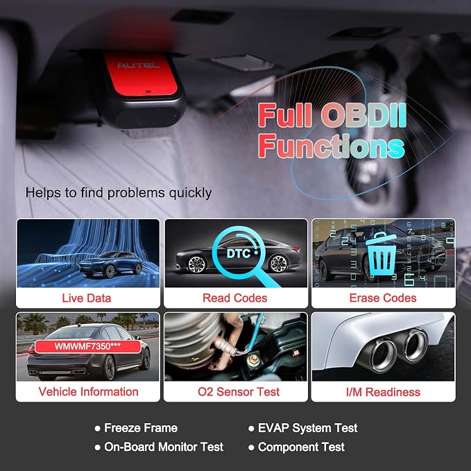 Autel MaxiAP AP2500 Code Reader, Bluetooth OBD2 Scanner, All System Diagnostic, Oil Reset, TPMS, EV Battery, BMS Reset, Upgraded AP200, OBDII 10 Tests, 45+ Car Brands, EV Battery, for Android/iOS