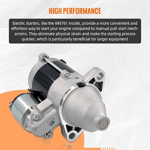 12V 9T Starter Motor 845761 Compatible with 35HP Briggs & Stratton V Twin Vanguard, 32HP V-Twin Air Cooled Engine 2007 2008 2009 Replace# 84006533, 843933, 410-52156