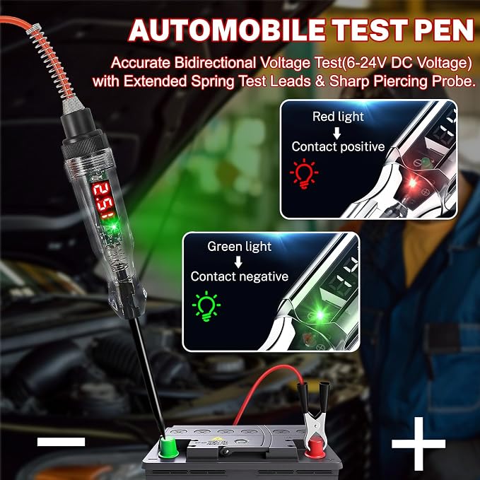 9 PCS Automotive Electrical Disconnect Pliers Kit, High-Carbon Steel Electrical Terminal Connector Separator Removal Clip Set with 37960/37980 Plier, Auto Test Pen, Terminal Pin Repair Tool