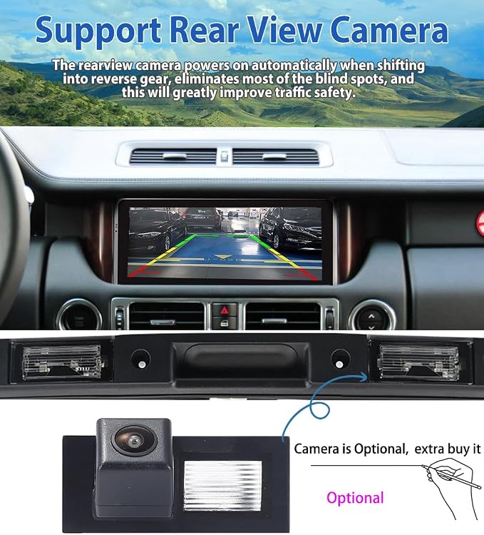 2GB+32GB Car Stereo Android 13 Radio for Land Rover Range Rover III L322 V8 2002-2004, GPS Navigation 10.25 Inch Multimedia Video Player FM BT Receiver WiFi Carplay Android Auto
