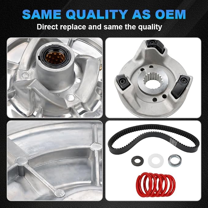 Secondary Driven Clutch Kit with Belt Kit Compatible with Yamaha G2 G8 G9 G11 G14 G16 G20 G21 G22 G28 Golf Cart 1985-2007, Replacement for JN6-G6270-00, JN6-G6271-02, J55-G6270-01