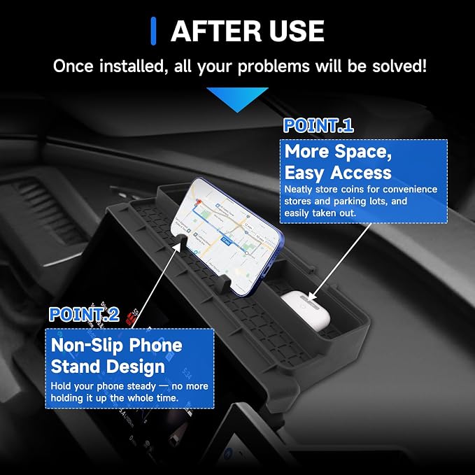 SXCY for 2026 Toyota RAV4 Dashboard Organizer Tray for 2026 Toyota RAV4 Accessories Dashboard Multifunctional Storage Mobile Phone Holder Silicone Console Tray 2026 RAV4 Behind Dash Console Organizer | 2026 RAV4 Dashboard Multifunctional Storage