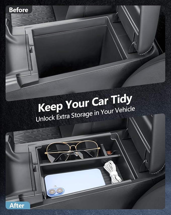 SKTU 2Pack for 2026 Nissan Sentra Center Console Organizer 2026+ Sentra (S/SV/SR/SL) Cup Holder & Console Tray 2026 Sentra Accessories Rubber Cup Holder ABS Insert Tray with Coin and Sunglasses Holder