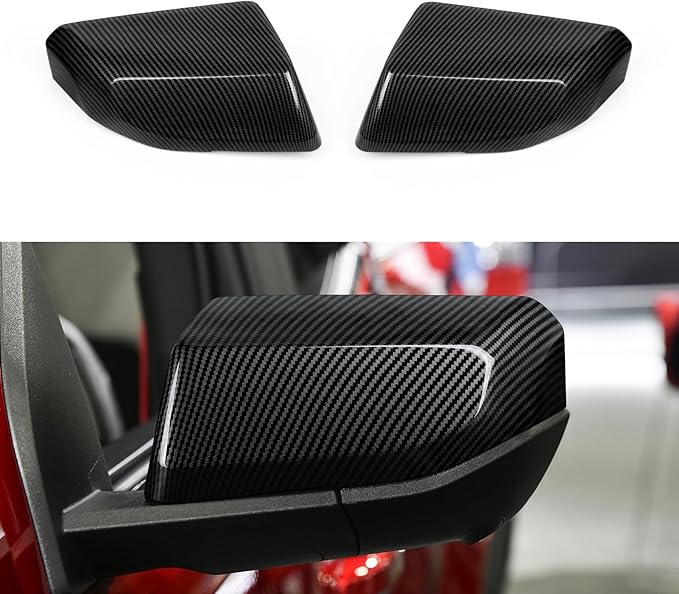 Car ABS Carbon Fiber Exterior Rearview Mirror Cover Interior Trim Side Mirror Decor for Chevy Colorado/GMC Canyon 2023 2024 2025 2026 Accessories