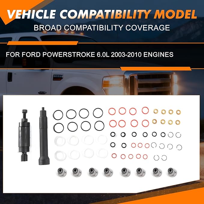 Injector Sleeve Cup Removal Tool and Install Kit AB-E721-60TK 3302 For Ford Powerstroke 6.0L 2003 2004 2005 2006 2007 2008 2009 2010