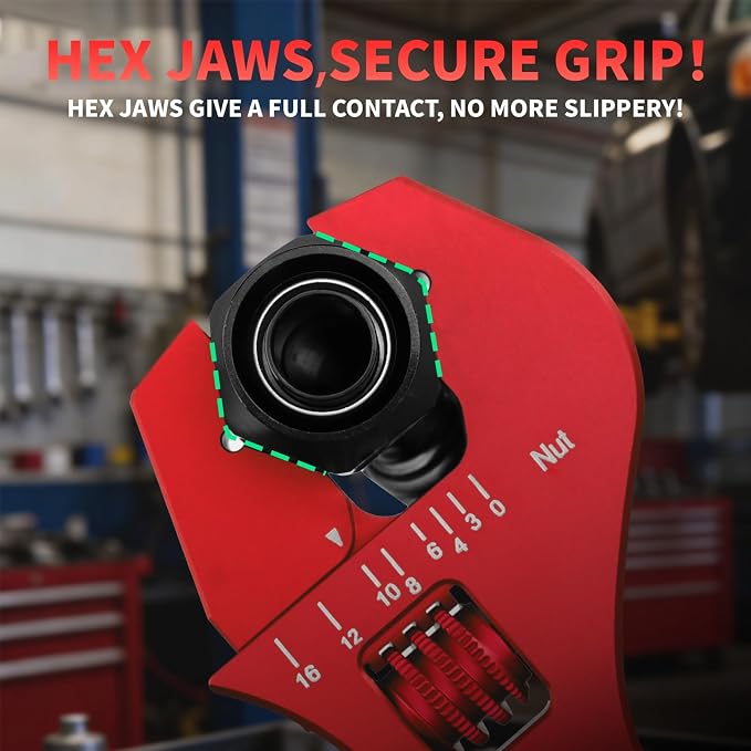 The Complete AN Fitting Kit: AN fittings Installation Tool + Red AN Wrench, Covers -3 to -16AN Sizes, No Damaged Fittings, Perfect for Fuel & Oil Lines