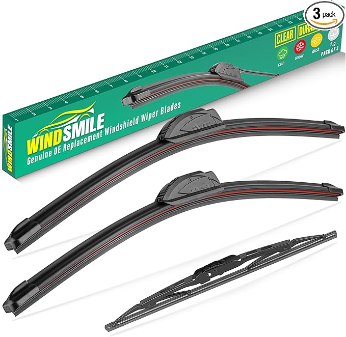 24" 18" 13" Windshield Wiper Blades Replacement for Chevrolet Chevy Equinox 2018 2019 2020 2021 Premium All Weather Front Rear Wipers Set - OEM Quality (Pack of 3)