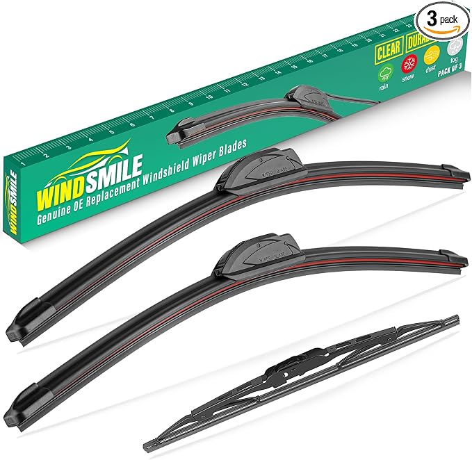 17" 16" 10" Windshield Wiper Blades Replacement for Hummer H3 2006 2007 2008 2009 2010 Premium All Weather Front Rear Wipers Set - OEM Quality (Pack of 3)