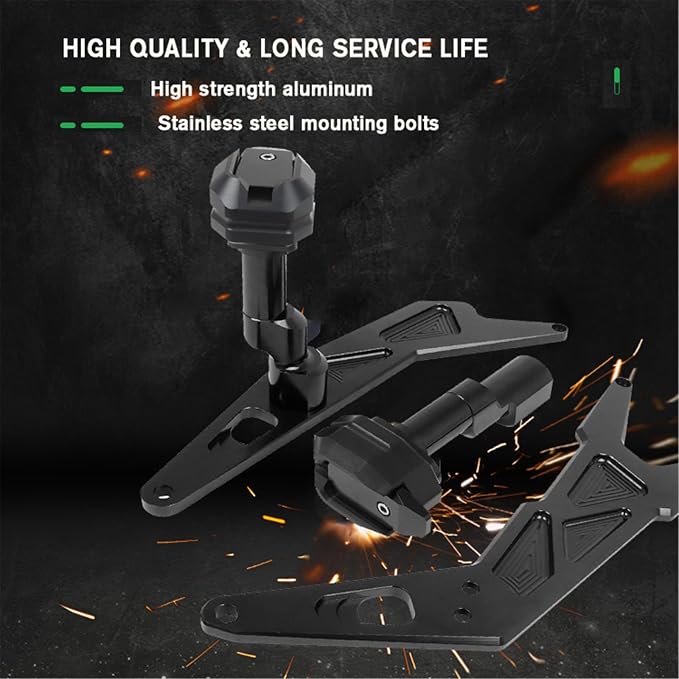 Compatible with Ninja 300 250 2013-2018 Frame Sliders CNC Aluminum Motorcycle Engine Guard Bodywork Fairing Falling Protection(Titanium)