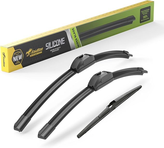 Raidbee® Silicone Windshield Wiper blades 3 pack Replacement for Toyota Highlander 2008-2019/Lexus GX460 2011-2023 All-Season Silicone Windshield Wipers 26" 20" 12"