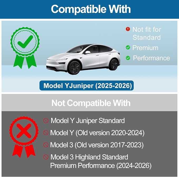 for Model Y Juniper Trunk Storage Bins with Lids 2PCS Trunk Rear Side Cargo Organizer Boxes Custom Fit Model Y Juniper Interior Accessories 2025 2026 Black TPE Waterproof