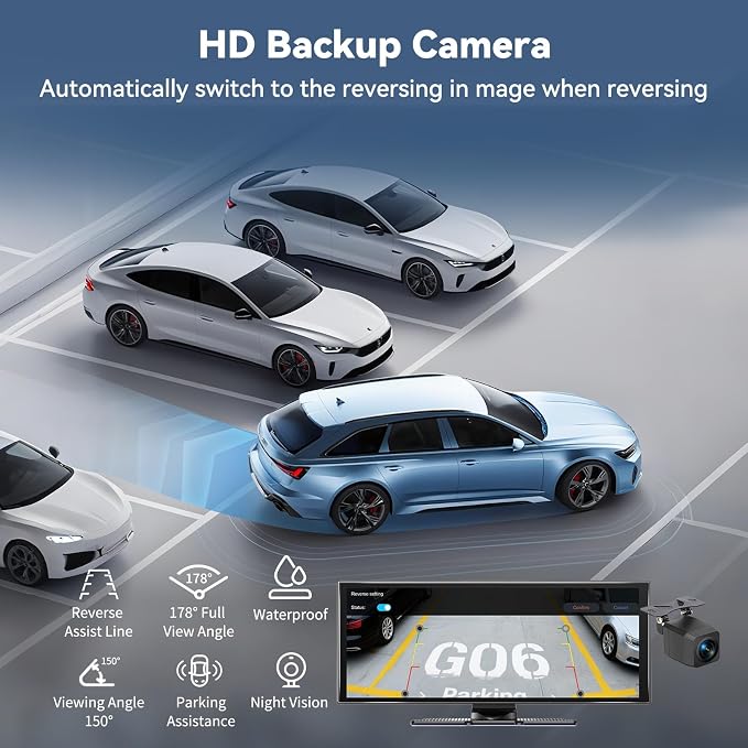 Carplay Screen for Car 11.5" Largest HD Screen for Carplay & Android Auto Car Stereo with 4K Dash Cam 1080P Backup Camera, GPS Navigation/Bluetooth/Mirror Link/Voice Control/AUX/FM/Siri