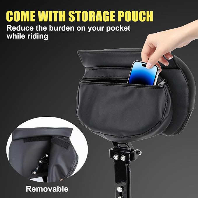 PSLER Spyder Adjustable Driver Backrest Pad Kit Rider Backrest Mount Kit with Storage Pouch for Spyder F3 F3-L F3-S F3-T F3LTD 2015 2016 2017 2018 2019 2020 2021 2022 2023 2024 Quick Detachable