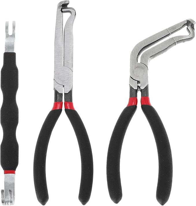No.37960/37980/13120 8" 60 Degree Electrical Disconnect Pliers for Automotive Sensor Connector Angled Wire Plug Removal Tool Locking Push Tab Pliers Electrical Connector Separator