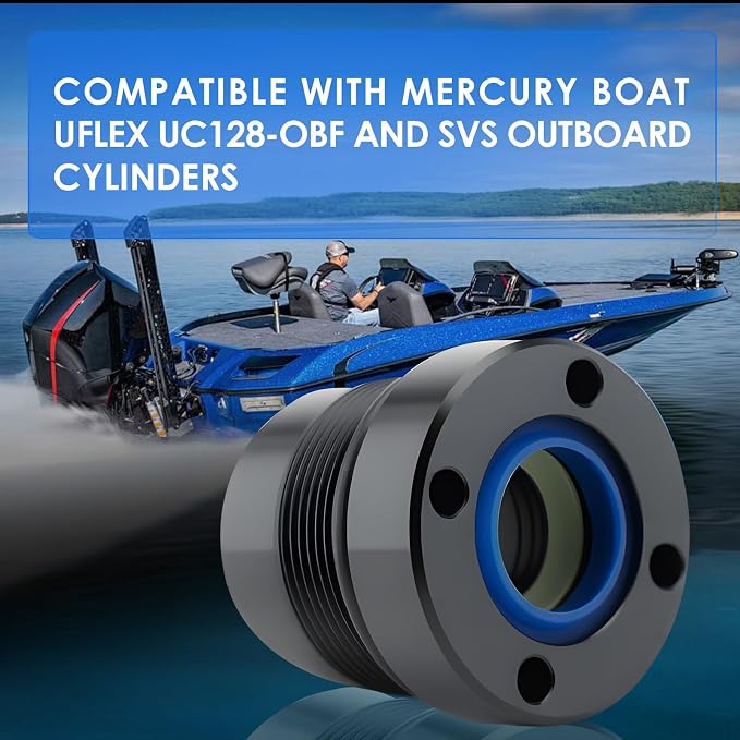 1 pcs Steering Actuator End Cap Seal Kit for Mercury Outboard for Uflex UC128 UC128-OBF SVS Cylinders - Replaces 898349A15 898349A14 898349A11 FSM120