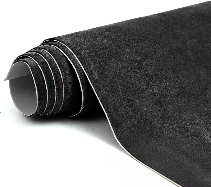 Premium Black Suede Fabric Wrap - 40x60 inch Suede Wrap for Car Interior - Self-Adhesive Microfiber and Synthetic Leather, Stretchable Interior Film for Car and Home Decor