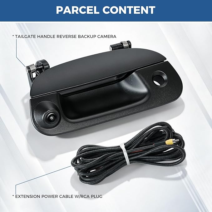 Tailgate Handle Backup Camera Fit for Ford F150 F250 F350 F450 F550 Super Duty 1997-2007, Fit for Explorer Lobo 2001-2005 Tailgate Reversing Rear View Park Assist Camera RCA Plug 7L3Z-9943400AA
