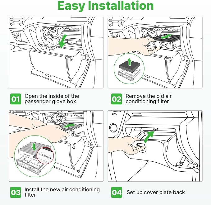 Engine+Cabin Air Filters Kit Fit for Honda CR-V CRV 2.4L 2017-2019 Engine Air Filter Replacement Automotive Accessories# CA12259 CF11182