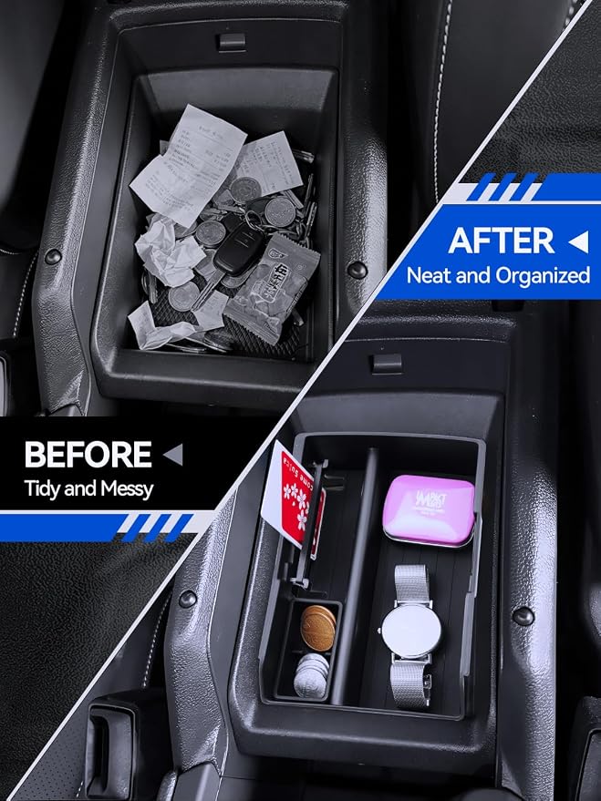 for Tiguan Center Console Organizer 2025 2026 VW Tiguan Accessories Armrest Console Organizer & Front Center Console Storage Tray & Cup Holder 3PCS