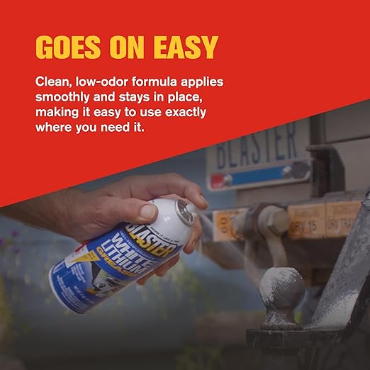 B’laster White Lithium Grease Spray – High-Performance Lithium Grease Spray – Helps Protect Against Moisture & Oxidation - Reduces Friction & Leaves a Durable Lubricating Layer – 11 oz (Case of 6)