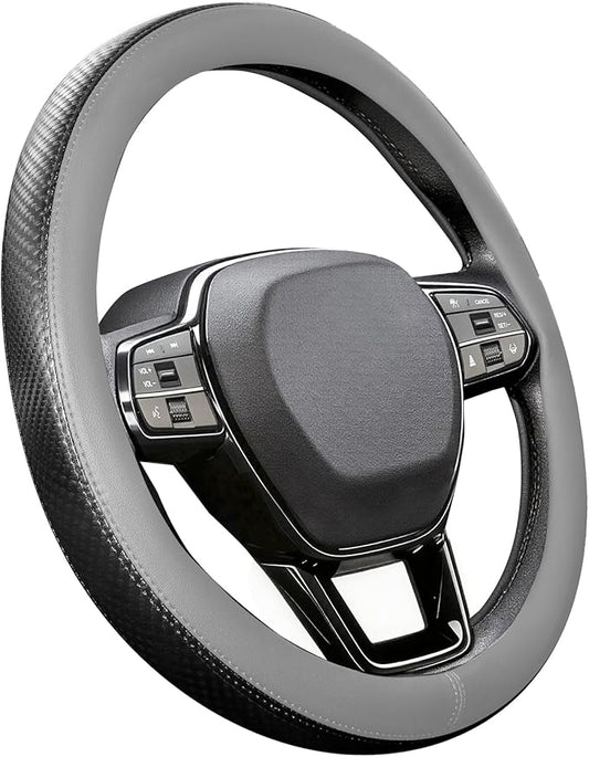 Steering Wheel Cover for Honda CRV Accord Civic HRV Pilot Odyssey, Standard Size 14.5-15" (Gray)