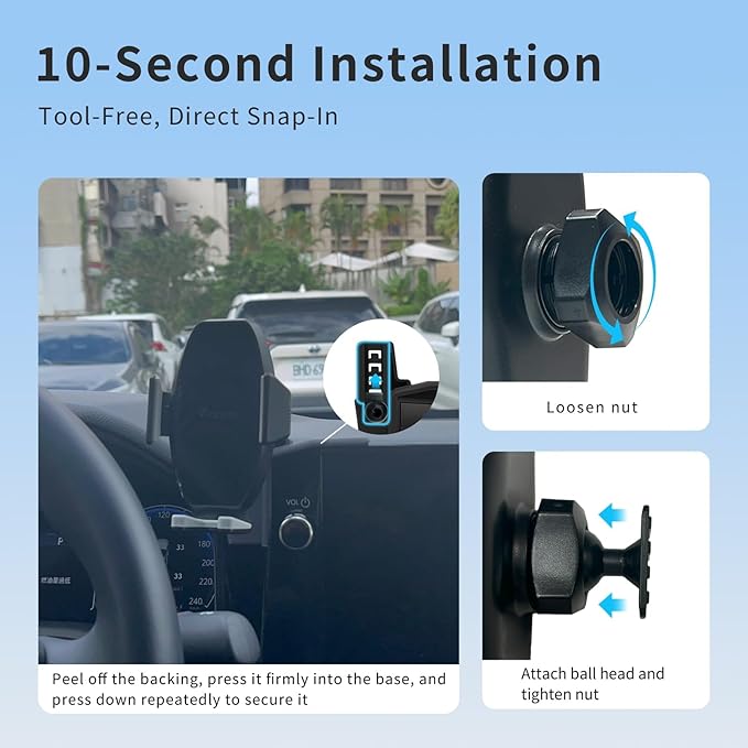 Car Phone Holder for Toyota Camry 2025–2026,Vehicle-Specific Dashboard Phone Mount,360° Adjustable Cell Phone Holder for 12.3-Inch Touchscreen,One-Hand Operation (Not Fit 8-Inch Screen)