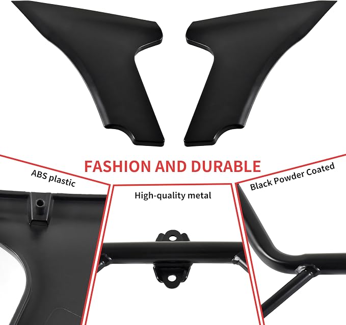 Side Fairings Spoiler Protector Covers for Road Glide 24-up, Black Side Panel Spoiler Protection Covers for Harley FLTRXSE 23-up FLTRT FLTRXL 26-up Accessories