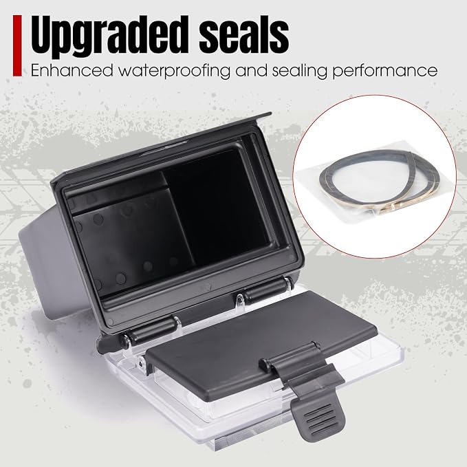 A & UTV PRO Center Console Dash Storage Box for RZR XP 1000, Upgraded with Seal ABS Plastic Glove Box for 2014-2018 Polaris RZR XP 4 1000 S 900 Accessories