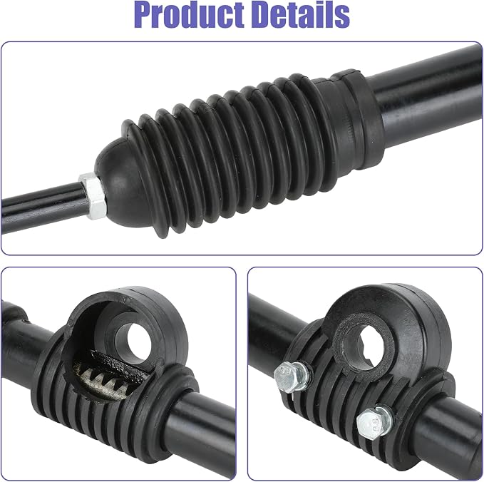 Steering Gear Assembly Compatible with Coleman KT196 Go Kart CK196-T 196cc 6.5HP Kandi 110cc Gas Powered 4 Wheeler Quad DIY Cart Go Kart Parts Spindle Knuckle Ball Joint Rod Assembly